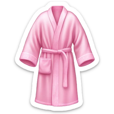 Light pink silk slippers and robe sticker