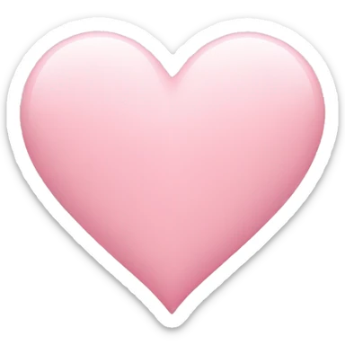 light pink heart sticker