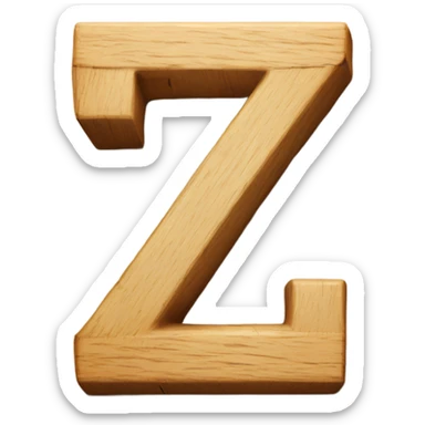 The letter Z made of wood  sticker