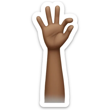 Old man raising hand sticker