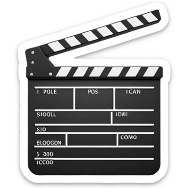 create a film clapper board, do not include any text sticker