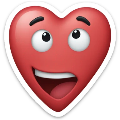 half of a heart sticker