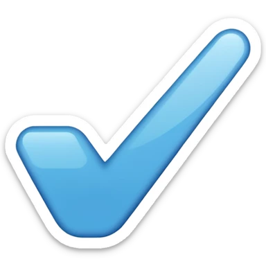 Mavi tık emoji sticker