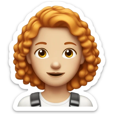 Very cute Ginger hair Girl  sticker