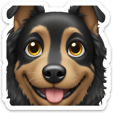 black dog sticker