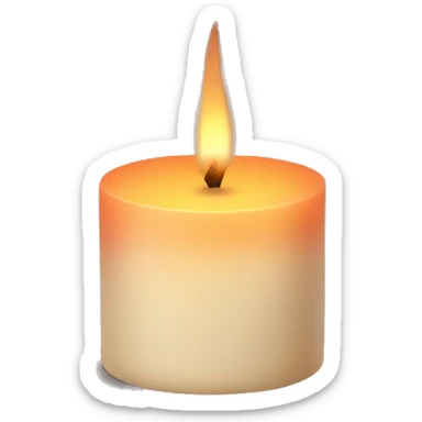 candle with wooden wick sticker