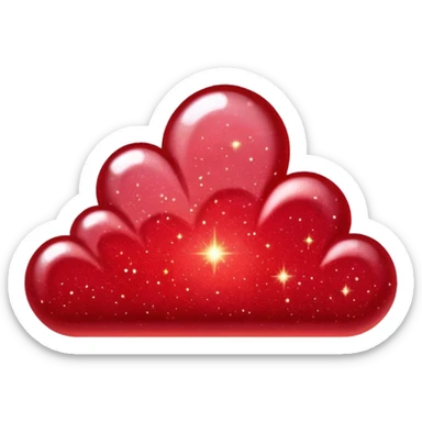 red glitter sky sticker