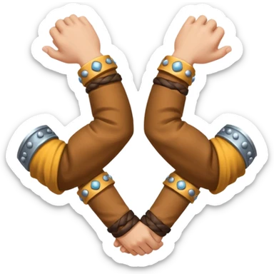 two arms holding each others forearms viking clasp style sticker