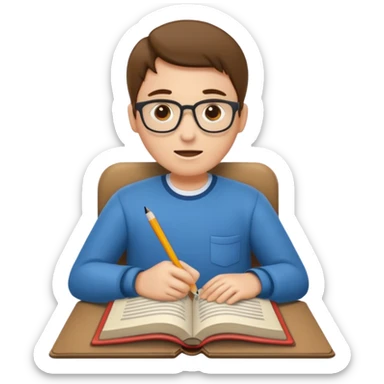 Give me 4 emojis, not an image with a bunch of emojis. Emojis about learning English for young adults sticker
