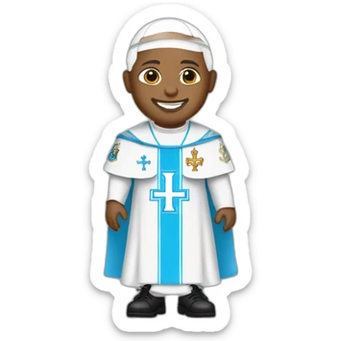 Pope Francis with the Olympique de Marseille jersey sticker
