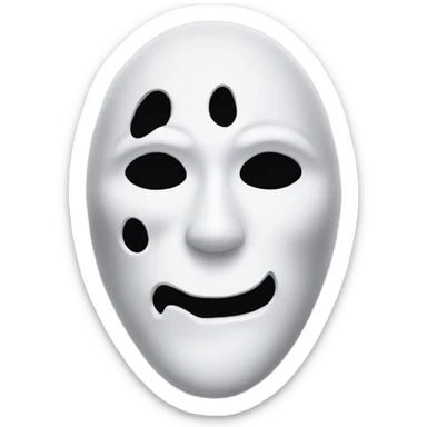 Ghost face mask sticker