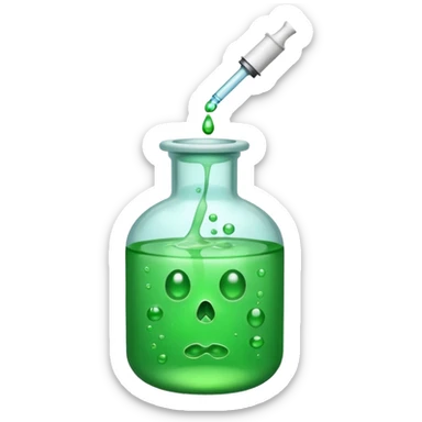 injection filled with poison sticker