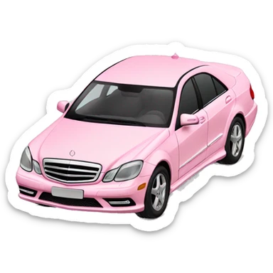 light pink mercedes benz car sticker