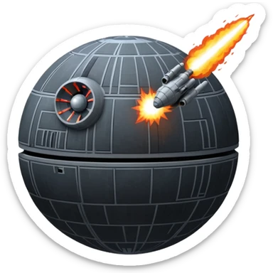 Death star firing at usa sticker