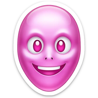 Pink ghost face mask sticker