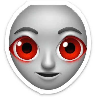 red eyes with laser sticker