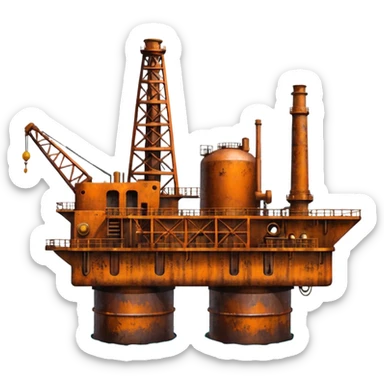 off shore oil field sticker