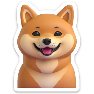 shiba inu happy sticker