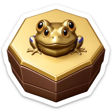 Wizarding world Chocolate frog pentagon shaped box sticker