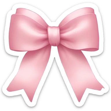light pink ribbon bow sticker