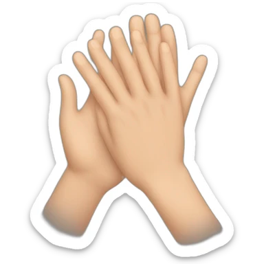 man showing goodbye through hands sticker