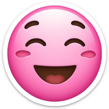 Happy crying face with pink hearts everywhere sticker