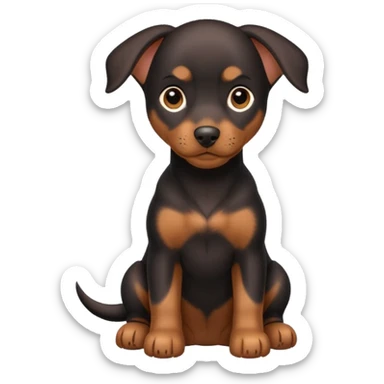 Dobermann puppy sticker