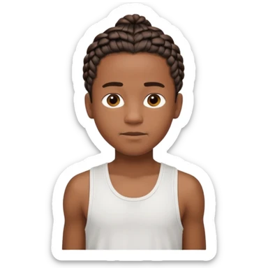 Je veut un garçon qui a des  tresse mi long c un renoi il porte un débardeur blanch sticker