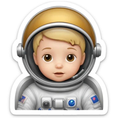 astronaut baby sticker