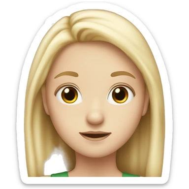 A 13 year old girl who is British Irish and Scottish white skin and blond hair sticker