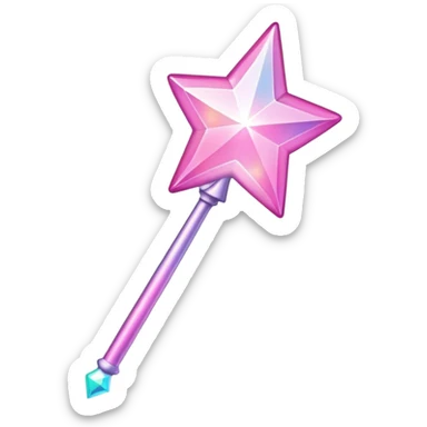 pink magic wand sticker