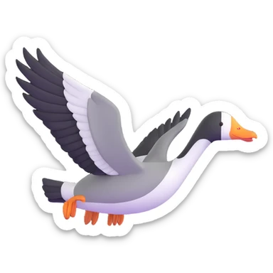 flying goose sticker