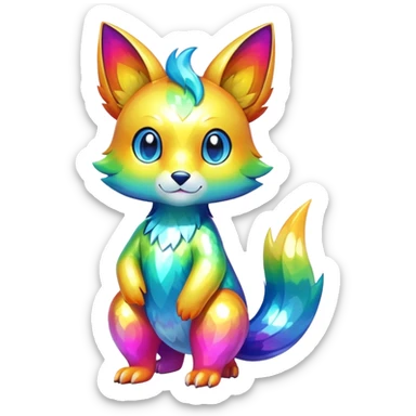  Colorful Shiny FurSona Fakemon Full Body sticker