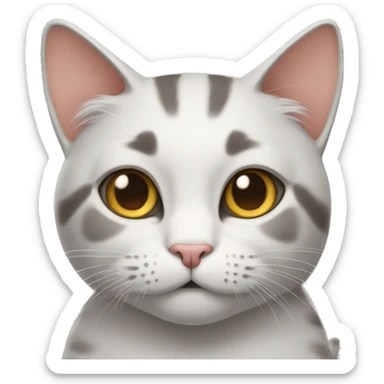 Cat with Fingers crossed sticker