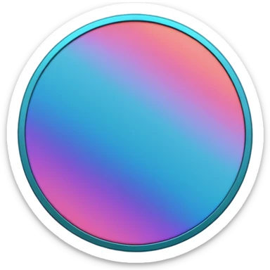 
coin color in in gradient of turquoise, blue, pink, purple, and coral metal texture
Rotate coin 125 degree   sticker