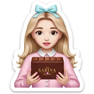 Sabrina carpenter sweet tooth perfume (shaped liked a light pink chocolate bar)  sticker