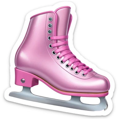 Pink Ice skates sticker