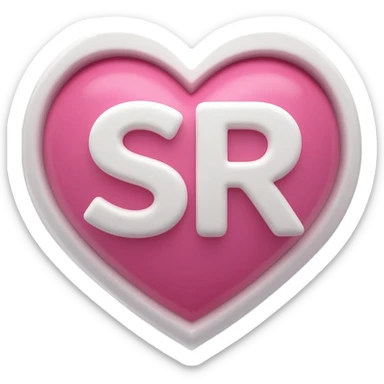 Heart emoji sr inside in it sticker