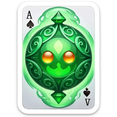 life elemental orb in playing card sticker