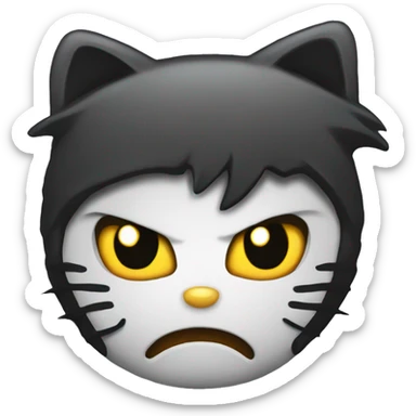 hello kitty angry sticker
