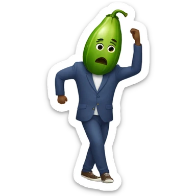 a sad pepino dancing sticker