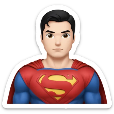 black haired superman sticker