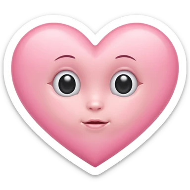 baby pink heart sticker