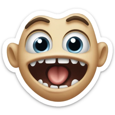 Ice age baby going crazy with eyes and mouth questionably extended sticker