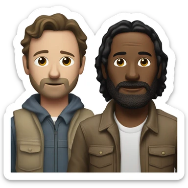 John Doris and Rick Grimes  sticker