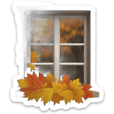 Autumn is outside the window sticker