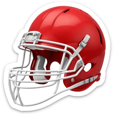 in a shade of red college football helmets sticker