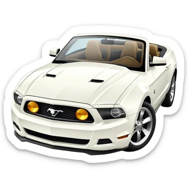 Mustang 2012 blanco descapotable sticker