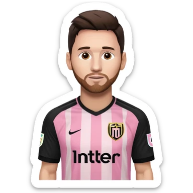 Lionel Messi in Inter Miami shirt sticker