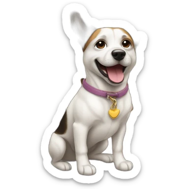 dog on a carousel sticker